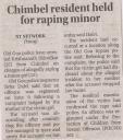 Chimbel resident held for raping minor.JPG - 