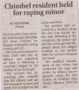 Chimbel resident held for raping minor.JPG - 
