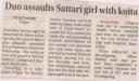 Duo assaults Sattari girl with koita.JPG - 