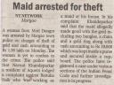 Maid arrested for theft.JPG - 
