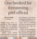 One held for threatening govt official.JPG - 