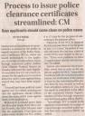 Process to issue police clearance certificates streamlined- CM.JPG - 
