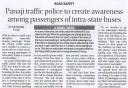 Panaji traffic police to create awarness among passengers of intra-state buses.JPG - 