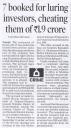 7 booked for luring investors, cheating them of Rs.1.9 Crore.JPG - 