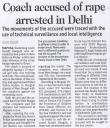 Coach accused of rape arrested in Delhi.JPG - 