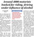 Around 4000 motorists booked for riding, driving under influence of alcohol.jpg - 