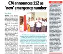 CM announces 112 as new emergency number.jpg - 