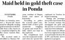 Maid held in gold theft case in Ponda.jpg - 