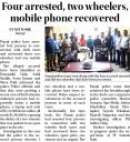 four arrested, two wheeler, mobile phones recovered.jpg - 