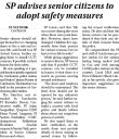 SP advises senior citizens to adopt safety measures.jpg - 