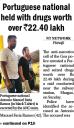 Portuguese national held with drugs worth over Rs.22.40 lakh.jpg - 