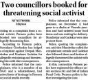 Two councillors booked for threatening social activist.jpg - 