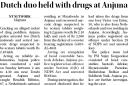 Dutch duo held with drugs at Anjuna.jpg - 
