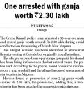 One arrested with ganja worth Rs. 2.30 lakh.jpg - 