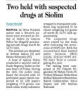 Two held with suspected drugs at Siolim.jpg - 