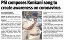 PSI composes Konkani song to create awareness on coronavirus.JPG - 