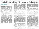 13 held for killing UP native at Calangute.jpg - 