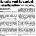 Narcotics worth Rs. 1.20 lakh seized from Nigerian national.JPG - 