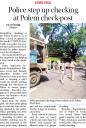 Police step up checking at Polem check-post.jpg - 