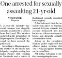 One arrested for sexually assaulting 21 year old.jpg - 